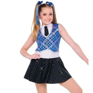 A Wish Come True NWT dance recital dress in Blue. Style 25213. Sizes SA, IMC.
